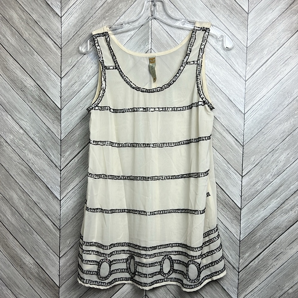 Dizzy Love Sheer beaded sequins tank top medium